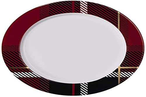 ASA Tartan Teller mit rotem Rand 21 cm