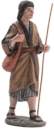 Triciclo Editores Pastor Rebaño con Vara |Figuras de Belén |Serie 11cm| Diseñadas por José Luis Mayo |Decoración Navideña |Nacimiento