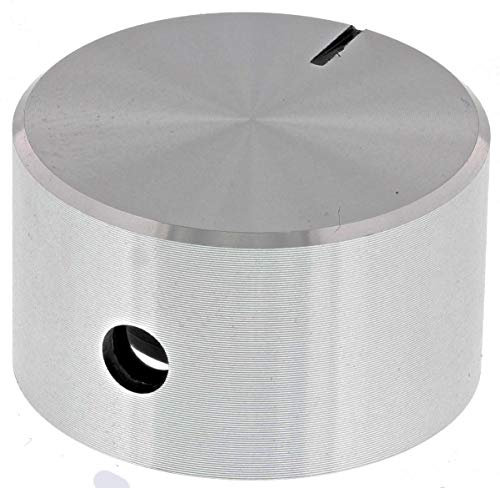 RS PRO Potentiometer Drehknopf silbern Ø 22mm x 13mm x 12mm, Rund Schaft 4mm