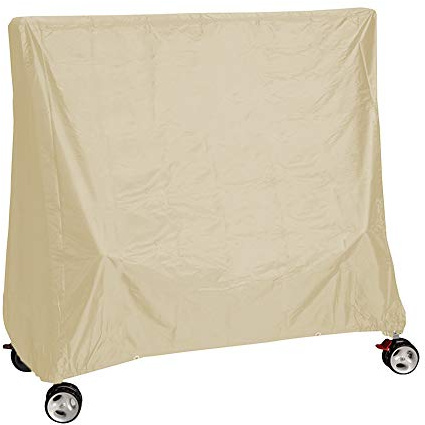 STTC Copertura Protettiva per Tavolo da Ping Pong, Impermeabile A Prova di Polvere Pieghevole Copritavola da Ping Pang, 155x75x150cm,Beige