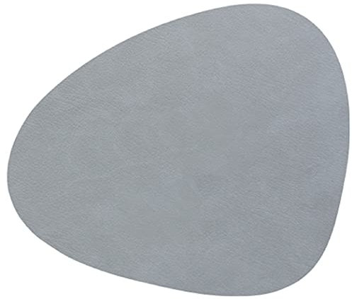 LindDNA Glasuntersetzer Curve aus recyceltem Hippo Leder in der Farbe Silver mit Einer Größe von 11x13cm, 990554