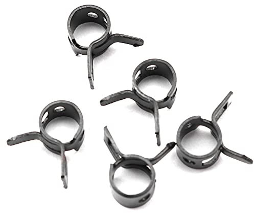 LQ Industrial Federklemmen, 6 mm, 50 Stück, 6 mm (1/4 Zoll), innen schwarz, Mangan-Stahl, Federband-Typ Klemmen, Befestigung für Kraftstoffschläuche, Wasserleitungen, Luftschläuche