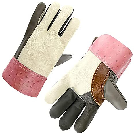 Guanti resistenti al calore e antiscivolo per saldatura e barbecue, guanti Tig Saldatore e Mig, 26,5 x 13,5 cm, 1 paio (pelle di vita)