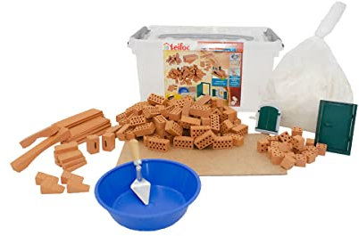Teifoc Steinbaukasten - Kreativbaukasten, 145 Mini Ziegelsteine für DIY Projekte, Bastelset für Kinder ab 6 7 8 Jahren und Erwachsene, Kreativspielzeug zum Basteln für Mädchen und Jungen