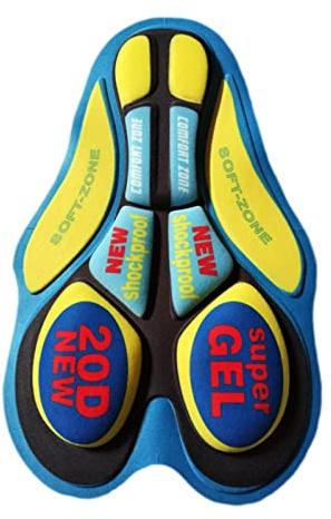 Tongdejing Short de cyclisme en gel, coussin de siège en silicone doux, accessoires antichoc pour cyclisme, base d'équitation, sous-vêtements de vélo (20D)