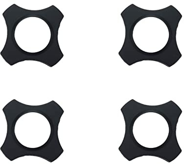 Tsnamay 4Pcs Reusable Microphone Protection Rings,Black | Washable, Air-Dryable,Reusable,for Wireless Microphone Protects Against Falling Slipping