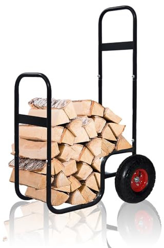 Kaminholzwagen Träger, Brennholzwagen, Brennholzträger, Holzträger, Brennholzhalter, Brennholzträger mit Griffen, Brennholzscheitwagen