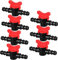 LATRAT 7 Pezzi Valvola di Commutazione di Irrigazione, Rubinetto di Arresto Raccordo in Plastica, Plastica Rubinetto Da Giardino per il Controllo della Valvola Acqua Giardino Esterno(16mm)