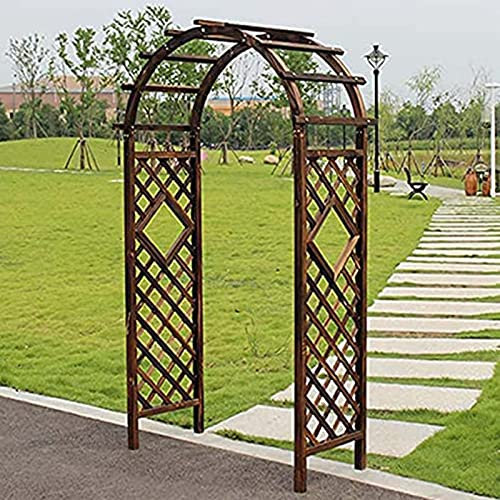 CHUNTIANMEI Hölzerne Pergola,Hölzerner Gartenbogen,Rosenbogen,Spalier,Stabile Kletterpflanzenstütze,Für Partyzeremonie,Hochzeit,Hinterhof,Rasen,Innenhof,140×225cm