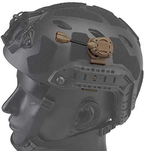 ACEXIER Tactique Rapide Casque Interrupteur MPLS Modulaire Personne Système D'éclairage Double Ultrabright LED Lampe Arc Casque Côté Montage Lampe de Poche (Tan)
