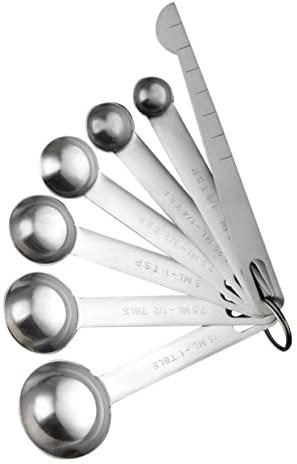 BESTonZON 1set Cucchiaio Dosatore Acciaio Inossidabile Per Cucina e Design Impilabile e Facile Da Riporre Resistente Alla Misure Varie Per Ingredienti Precisi