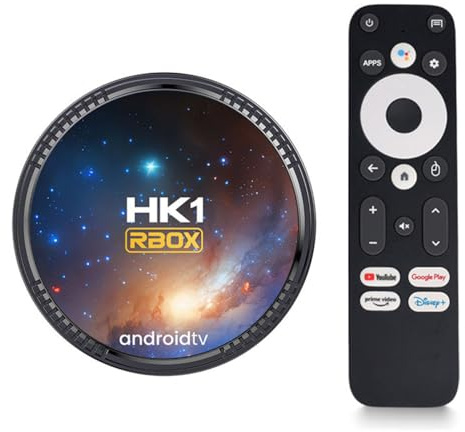 CHROX Android 13.0 TV Box, HK1 RBOX W2T 4GB RAM 64GB ROM S905W2 Quad Core 64-bit Soporte HD 4K/ 3D/ H.265 Ethernet 2.4/5G Dual WiFi 10/100M BT 5.0 Set Top Box,4gb+32gb