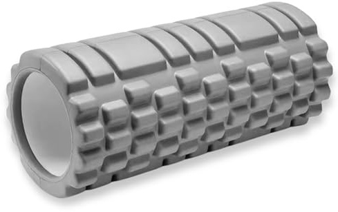 Foam Roller for Deep Tissue Muscle Massage | Fitness Gym Physio | Massage Roller for Legs, Back and Arms | Trigger Point Muscles Therapy | Lightweight | 33x14cm (Grey)