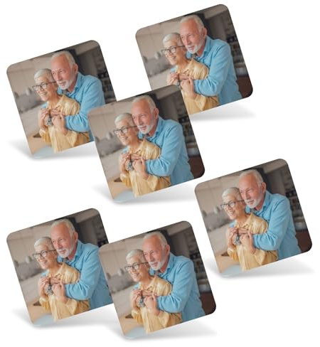 Allviper 6 Stück Acryl-Fotomagnete, Bilderrahmen für Kühlschrankaufkleber, personalisierte Kühlschrankmagnete, fügen Sie Ihr Fototextbild für dekorative Kühlschrankmagnete hinzu