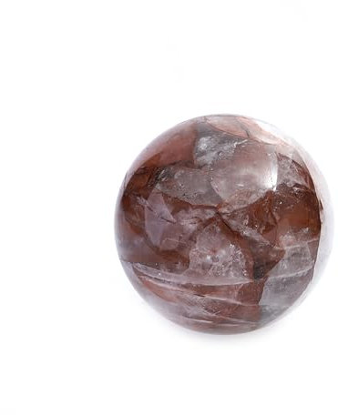 HIMALYA QUARTZ Heilkristallkugel, natürlicher Rosenquarz, Heilkugel, Meditationsquarz, Edelsteinkugel, Größe 79–80 mm, HQB-D-93