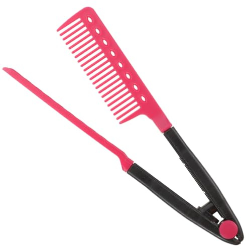 Baluue Peine Para Alisar El Cabello En Forma De V Clip-on Peine De Peinado Para Salón De Bricolaje Herramienta Para Plancha Pelo Uso En Casa Y Con Secador