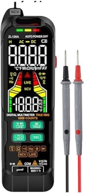 Multimètre numérique intelligent professionnel, 9999 points, T-RMS, détecteur de tension de courant AC DC, capacité de température, multimètre à plage automatique(ZL126B-USB Type)
