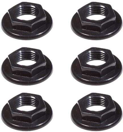 Paquete de 6 tuercas traseras BSP de 1,27 cm para grifo de fregadero – Tuercas traseras con brida de plástico ABS duradero para grifos y mezcladores de lavabo de baño, accesorios de fontanería de alta