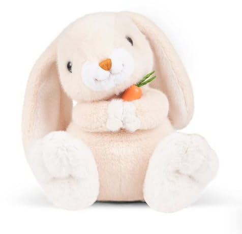 Giant bean Wärmetier Plush Wärmekissen/Stofftier, Bunny Wärmekuscheltier zum Erwärmen in der Mikrowelle 26cm 400g, Das Produkt enthält Keine Karotte​ – nur den Plüschhasen