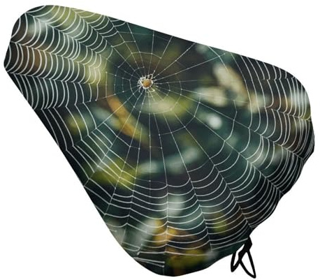 Fahrradsitzkissenbezug, Boden-Spinnennetz, Fahrradsitzkissen, Regenschutz mit Kordelzug, wasserdichter Schutz, Sitzkissenbezug, Fahrradsattelbezug