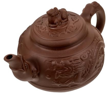 Cabilock Dragon Sculpture Purple Clay Teapot 800ml Large Capacity Handmade Zisha Kettle for Gongfu Tea Household Traditional Chinese Loose Tea Pot