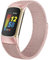 surundo Kompatibel mit Fitbit Charge 6/Fitbit Charge 5 Armband für Damen Herren, Magnetverschluss Maschen Schleife Verstellbares Metall Bänder für Fitbit Charge 6/Fitbit Charge 5