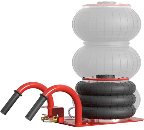 SUBTLETY 3T pneumatisk domkraft luftjack luftkudde med 150–400 mm trippelpåse luftlyftare och böjt handtag 6 600 pund lyftvagn luftdomkraft för SUV lastbilar bilar bilar