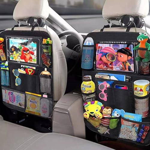 TULEBOLIAN 2 Pezzi Organizer per Sedile, Organizzatore per auto per bambini, Impermeabile Organizzatore Sedile Posteriore Auto, per Bottiglie Giocattoli Libri