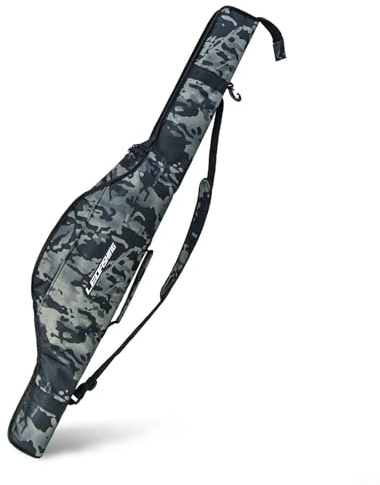 YJDOORPLAY Sac de rangement imperméable pour canne à pêche de 120 cm - Motif camouflage - Pour cannes, moulinets, équipements de sport de plein air, voyage, bandoulière, 120 cm.
