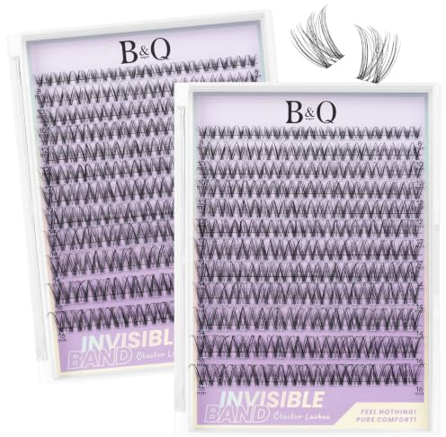 B&Q Venus Lash Clusters 144PCS 8-16 mm MIX Wimpern Extensions | Ultradünnes unsichtbares Band für nahtlosen Übergang Wispy Wimpern Cluster Natürliches Finish Bis zu 7 Tage Halt