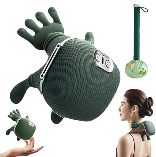 Masseur dos et Cervicales, Main Massante Nuque, Masseur Pure Detente, Massage Main Electrique, Masseur Pétrisseur N4 pour Les Épaules, Rechargeable, pour la Nuque et le Dos (1 pièce)