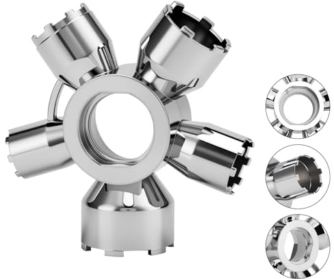 Upgraded Metal 10-in-1 Faucet Aerator Tool - Pro-Grade Multi-Size Aerator Remover,Designed for Hidden Threaded & Housed Aerators,Fits M16.5/M18.5/M21.5/M22/M24/M28,Ideal for Home & Handyman Use