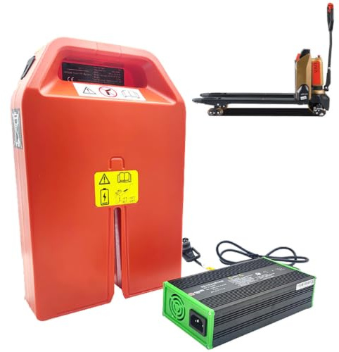 JHKJ Batterie pour transpalette électrique 24V 20Ah/36Ah et Batterie LiFePO4 pour Chariot élévateur 48V 20Ah avec poignée et BMS Intelligent pour Les séries CBD15J-LI-S/CBD15-E1C1L,Pte15n 24v20ah