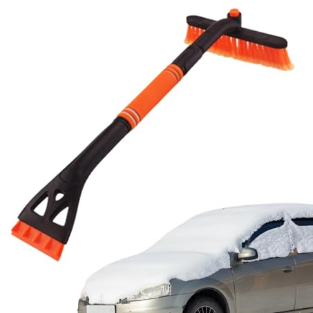Cepillo de nieve extraíble – Raspador de hielo para coche, pala antideslizante | SUV camión sedán vehículo auto invierno ventana vidrio deshielo limpieza detalles Kit emergencia viaje equipo de