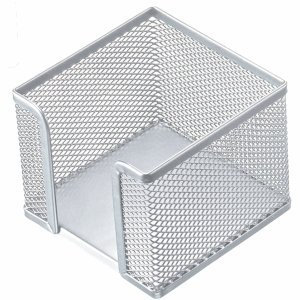 Helit Zettelbox Mesh Metall silber leer
