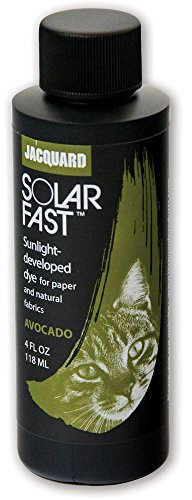 Jacquard Solarfast Tinta activada por el Sol para Tela, Papel, Pintura Textil, serigrafía Sensible a la luz, Aguacate, 236 ml