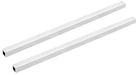 sourcing map 2 Stück Alu Vierkantrohr 12x12mm Alu Rechteckrohr Aluminium Profil Rohre 1mm Wandstärke Alurohr Quadratrohr Aluminium Gerade Rohr 300mm Länge 6063 Aluminiumrohre Aluprofil Rohr