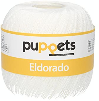 Puppets Eldorado Stärke 12, 100g, 4576012-07001, Farbe:7001, Häkelgarne