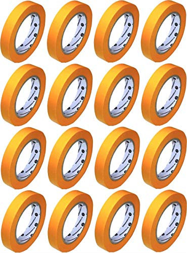 16x Rollen | 19mm x 50m | Goldband (soft) | Maler Abdeckband | klebemeister.eu…