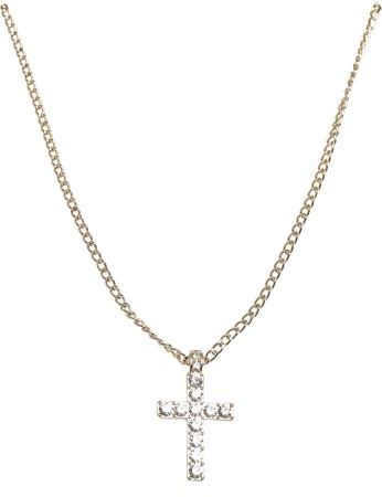 Urban Classics Diamond Cross Necklace gold one size