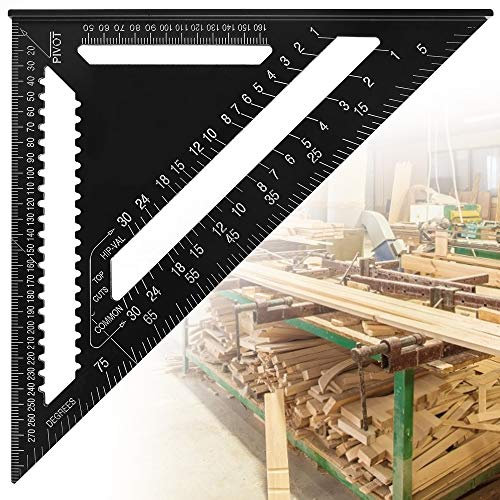 AFASOES 12 Zoll Dreieckslineal, Zimmermannswinkel, Schreinerwinkel Dreieckiges Lineal 30cm geodreieck groß Schreinerwinkel Aluminiumlegierung Dreieck Lineal Metrisch für Ingenieure, Schreiner