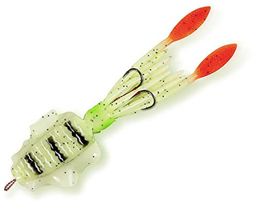 Rhino Premium Squid Meeres Angelköder Tintenfisch Imitat Angel Zubehör Gummifisch, Glow, 20 cm