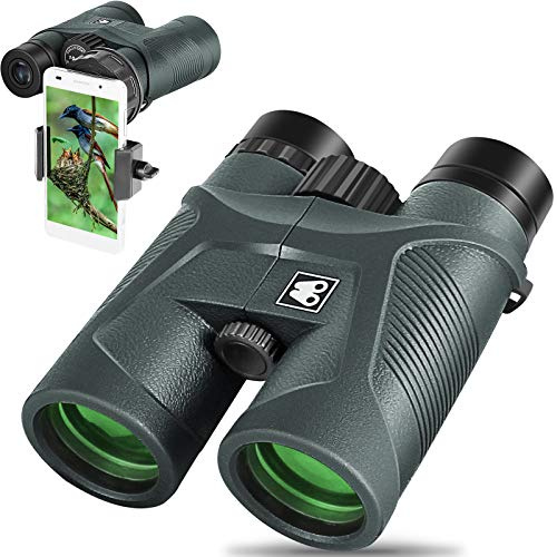 Sarblue 10x42 Binoculars for Adults with Smartphone Adapter, BAK4 Prism and FMC Lens, HD Professional Binoculars for Bird Watching Travel Hunting Wildlife Watching Outdoor Concerts Sports