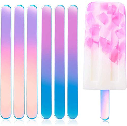 spier Palillos de acrílico para paletas, palillos de pastel de acrílico degradado, palillos suaves y duraderos para congelador, palillos de helado para la familia, el hogar, el festival