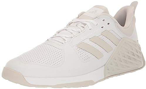 adidas Unisex-Adult Dropset 2 Sneaker, White/Linen Green/Silver Pebble, 11.5 Wide Women/10.5 Wide Men