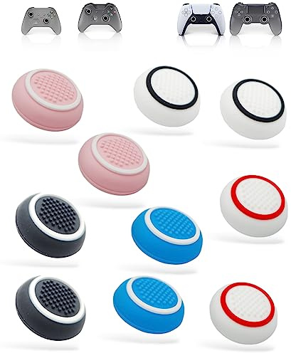 MatoSan® Thumbstick Caps – Compatible with PS5 Controller and Standard Gaming Controllers – Non-Slip Grip Caps for Better Control – 10 Piece Accessory Set