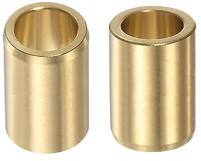 sourcing map 2pcs Sleeve Bearings 10mm x 14mm x 30mm Wrapped Oilless Bushings Brass Alloy