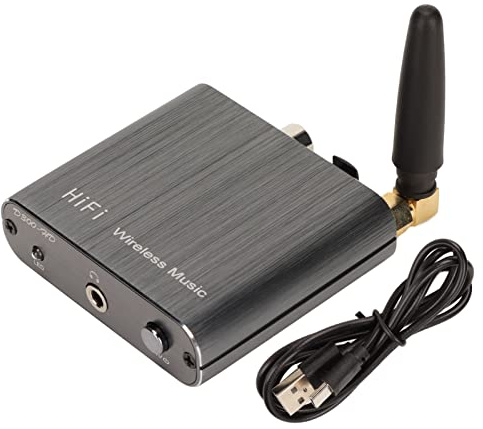 Vomeko Receptor Bluetooth HiFi Sin Retardo, Salida AUX, Salida óptica, Salida Coaxial, Adaptador De Sonido Inalámbrico, Adaptador De Música para TV, Reproductor De CD, Altavoz