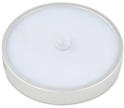 BARCELONA LED Luz mueble cocina 0,9W con batería | Foco bajo mueble downlight LED | Batería recargable USB color plata