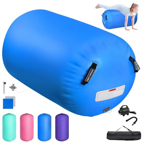 Air Roll colchoneta gimnasia artistica Rodillo Hinchable para100/135cm rodillo de fitness con Bomba